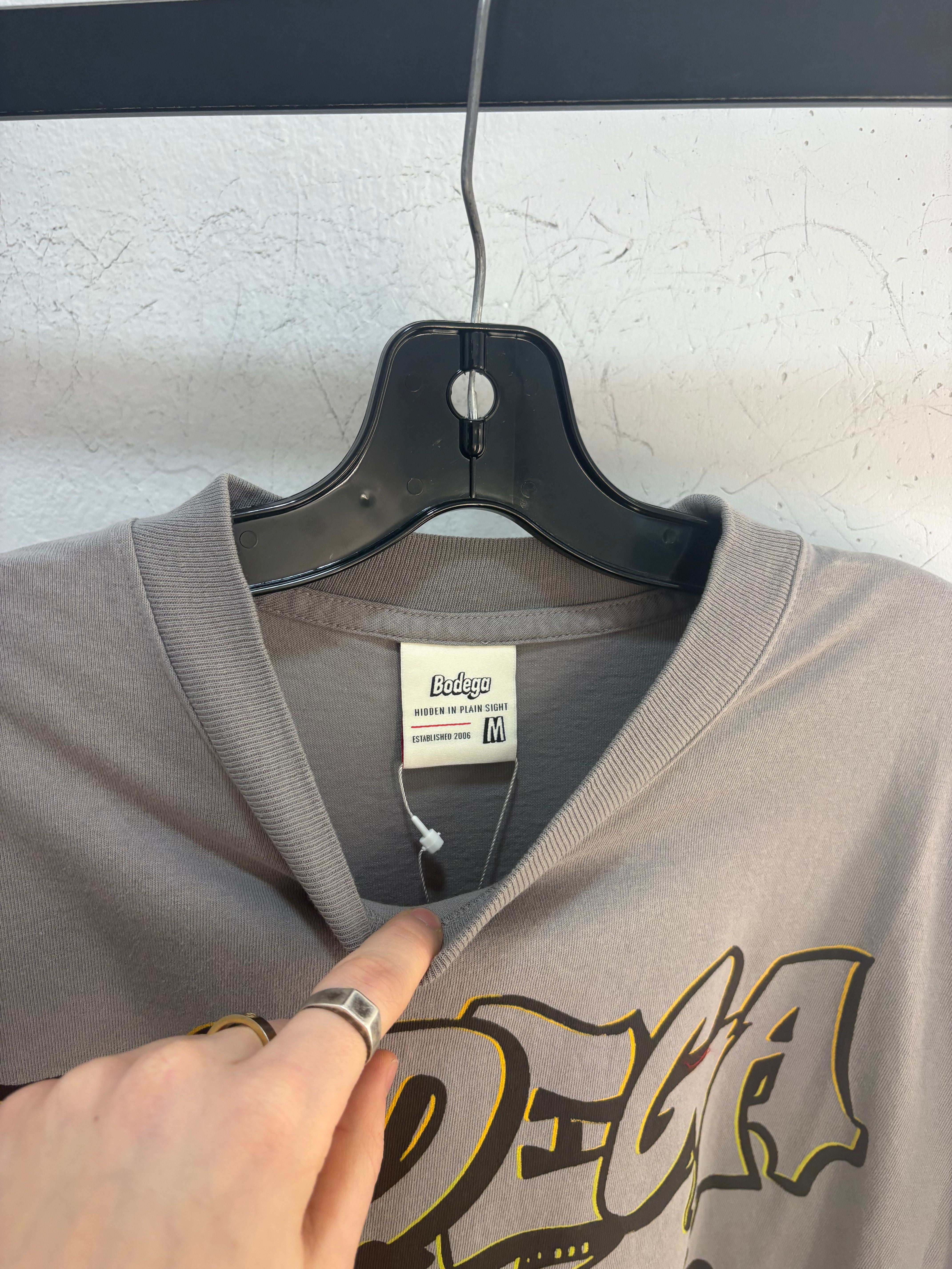 T-shirt gris New Bodega All Night - taille M