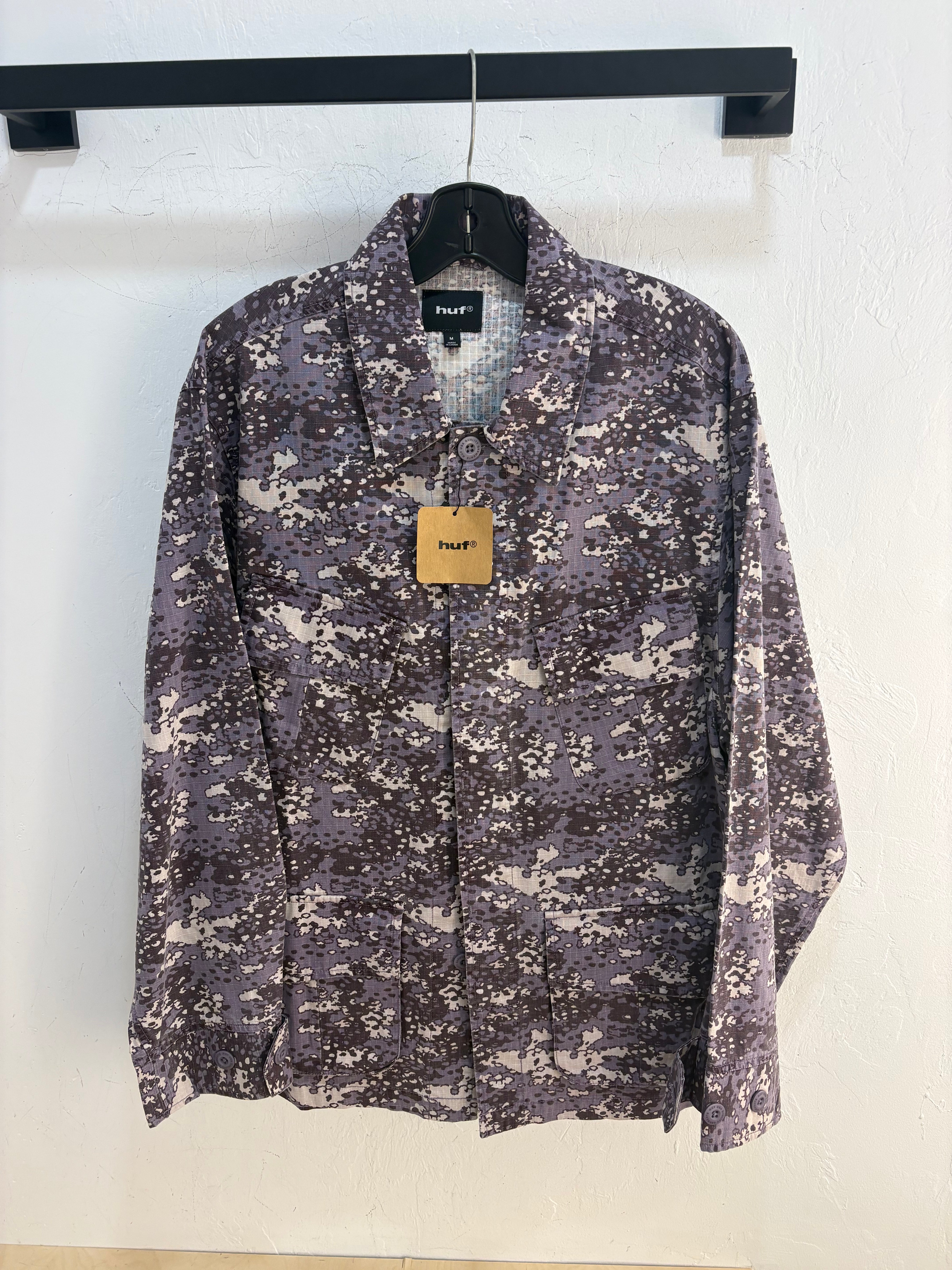 New HUF purple camo military jacket - Size M