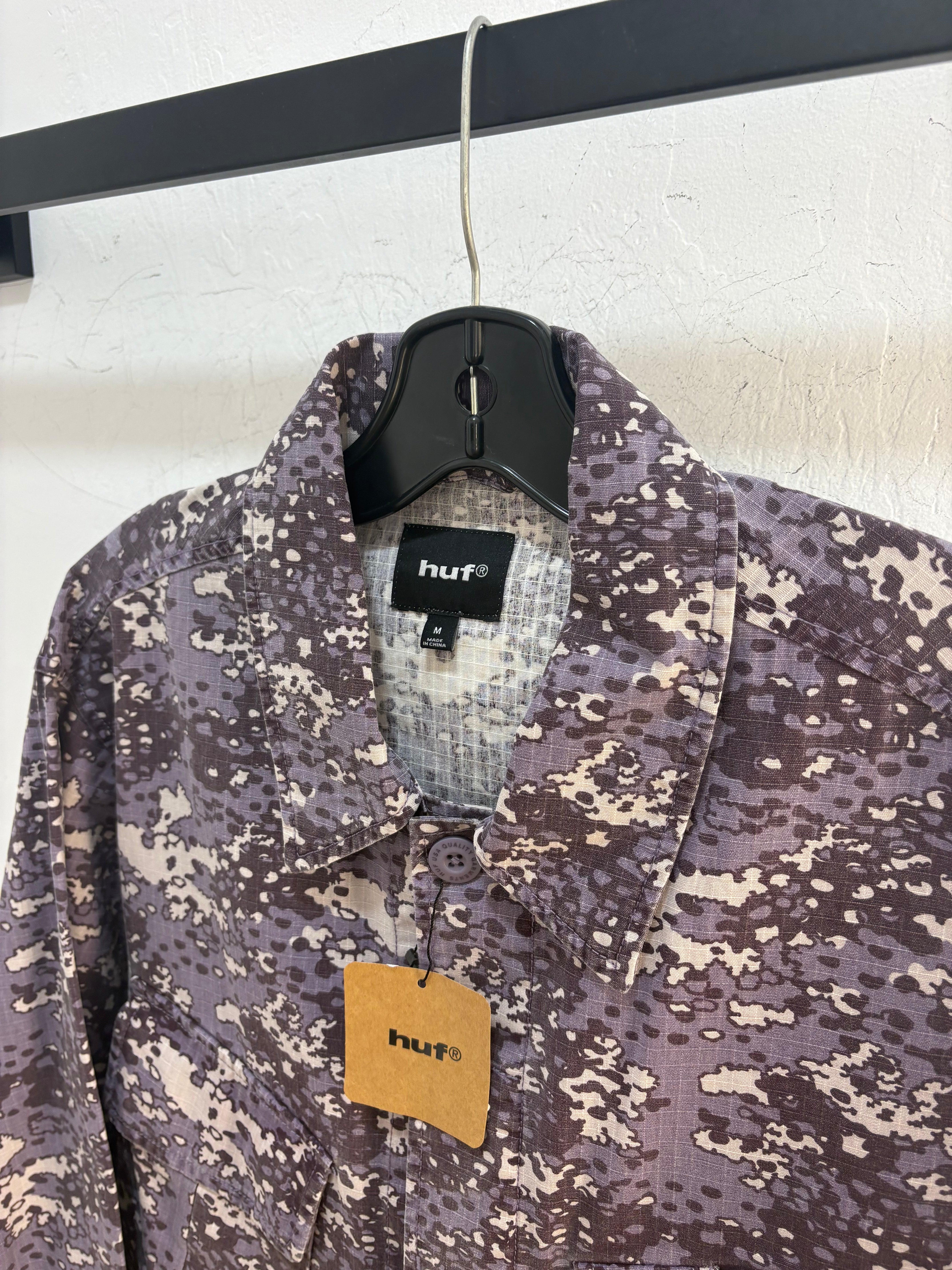 New HUF purple camo military jacket - Size M