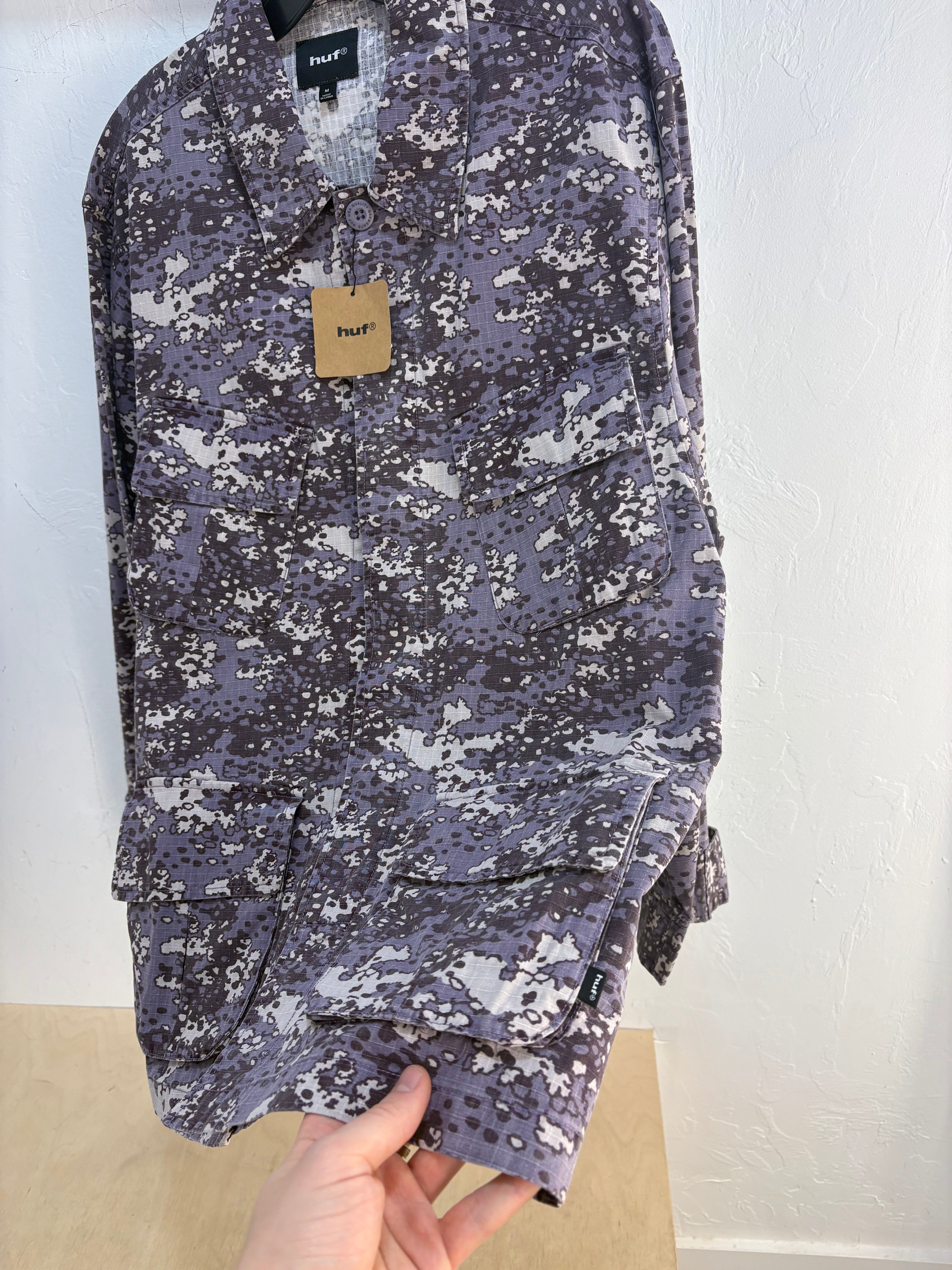 New HUF purple camo military jacket - Size M