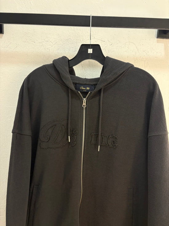 New Dime reverse black zip up hoodie - size XL