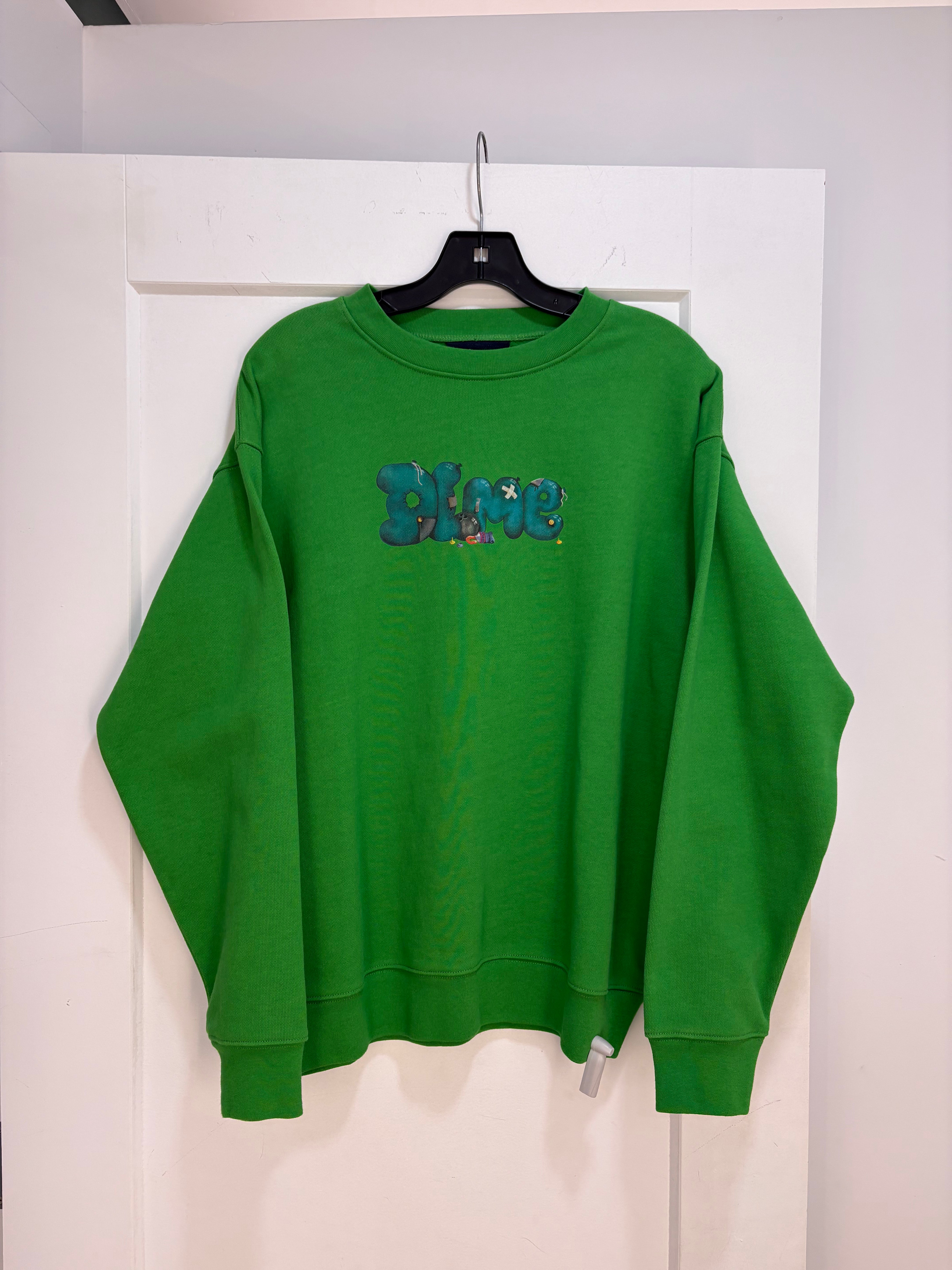 Pull New Dime Balloon vert ras du cou - taille S