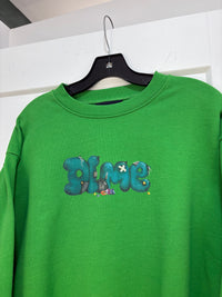 Pull New Dime Balloon vert ras du cou - taille S