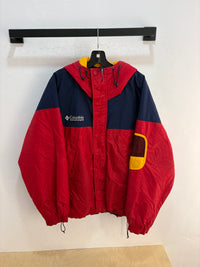 90s Columbia logo navy/red jacket - size L