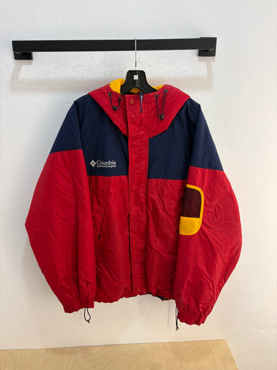 90s Columbia logo navy/red jacket - size L