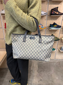 Gucci Monogram leather tote bag