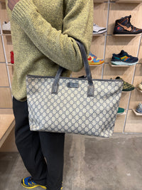 Gucci Monogram leather tote bag