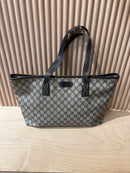 Gucci Monogram leather tote bag