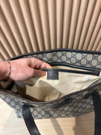 Gucci Monogram leather tote bag