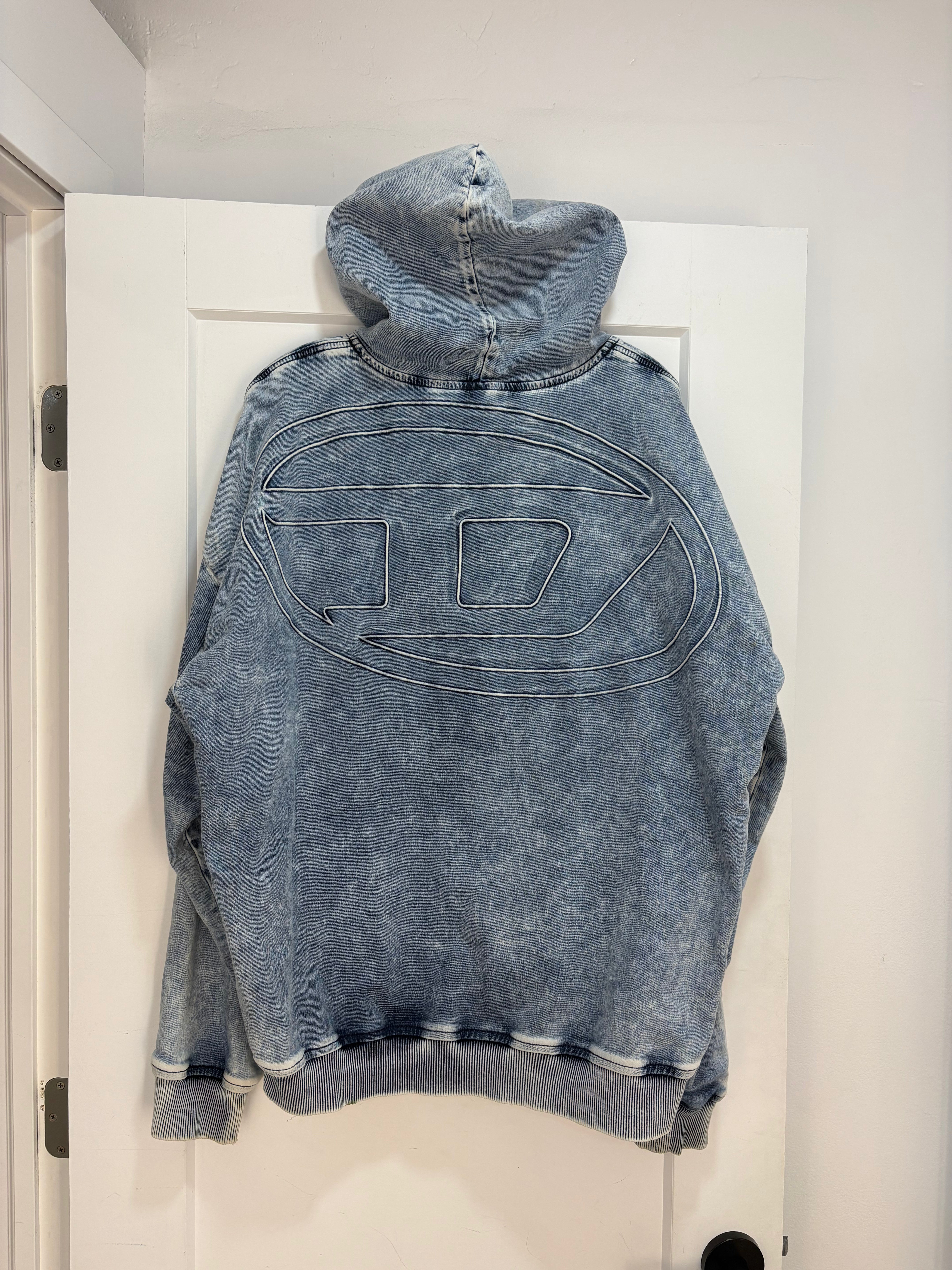 Diesel denim Logo hoodie - size XL