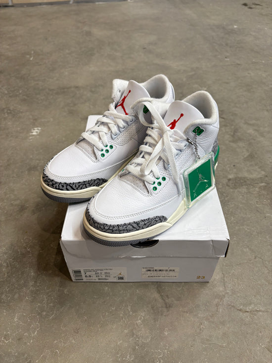New Jordan 3 Lucky green - size 7w