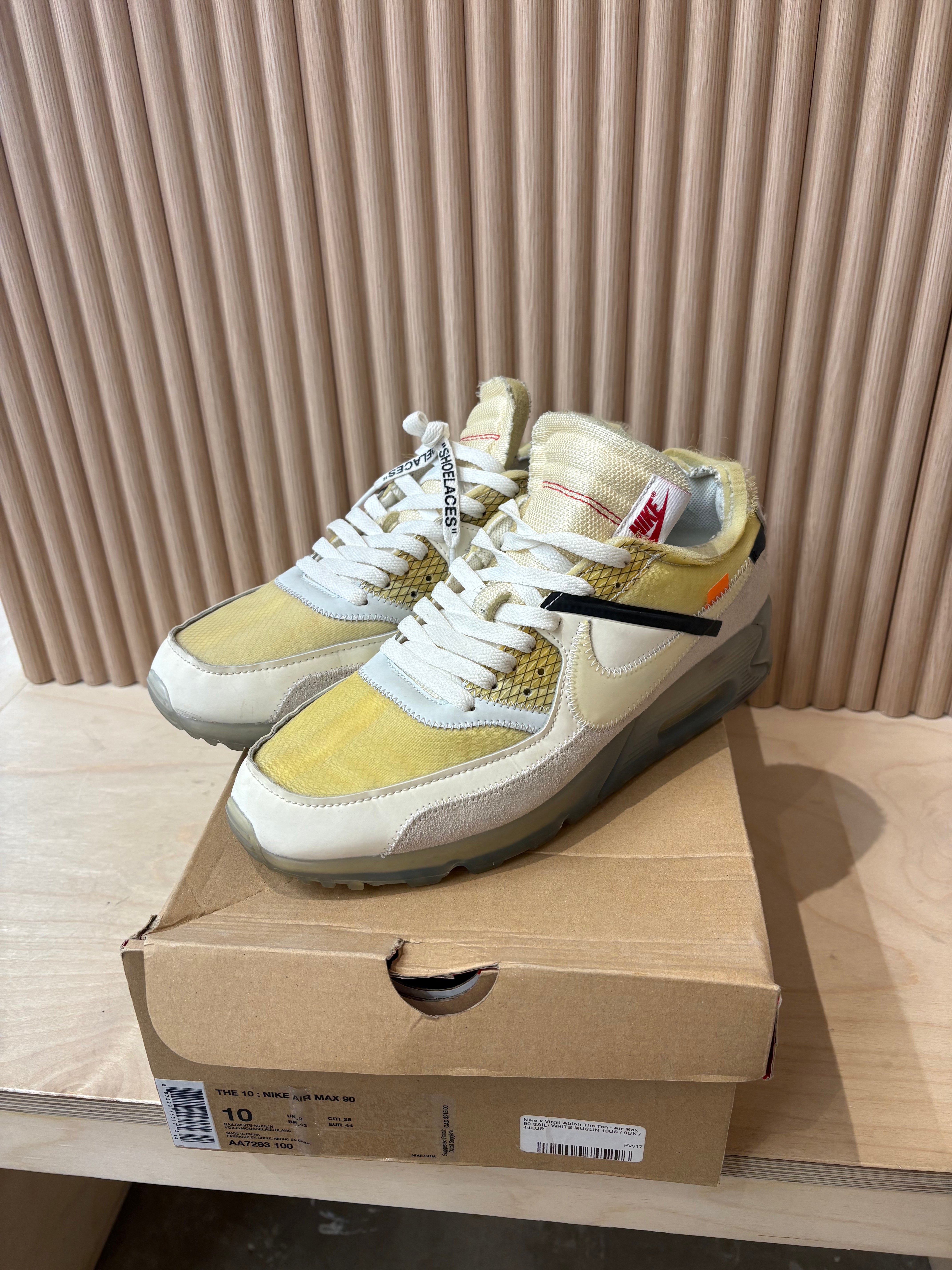 Nike AM 90 x Off White THE TEN - size 10