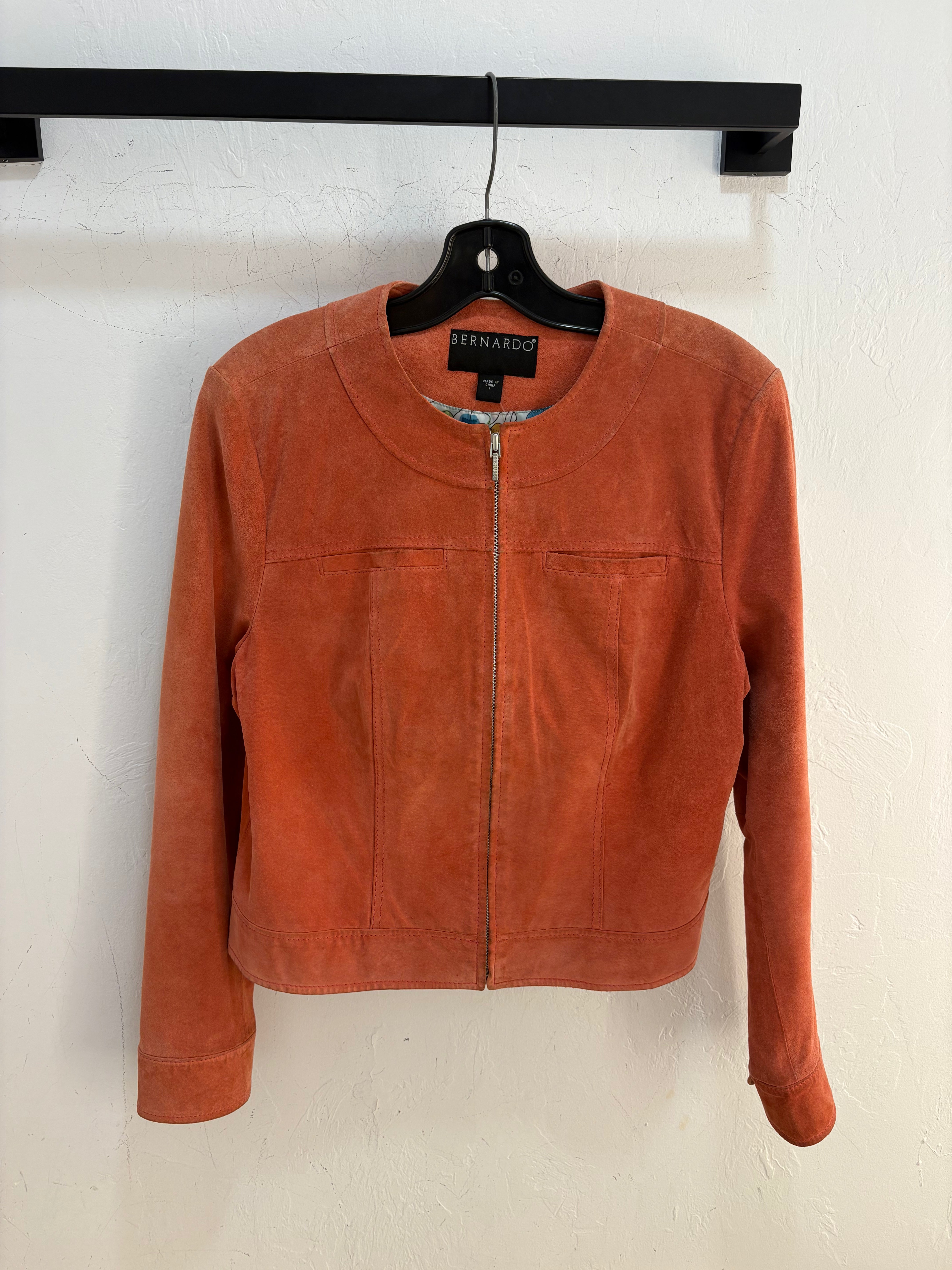 Veste en daim rose Bernardo - taille L femme