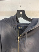 New Dime Navy faded cropped zip up hoodie - size S womens