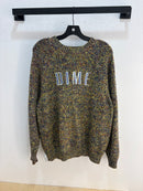 Dime yellow/blue knit sweater - size L