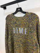 Dime yellow/blue knit sweater - size L
