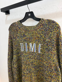 Dime yellow/blue knit sweater - size L