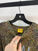 Dime yellow/blue knit sweater - size L