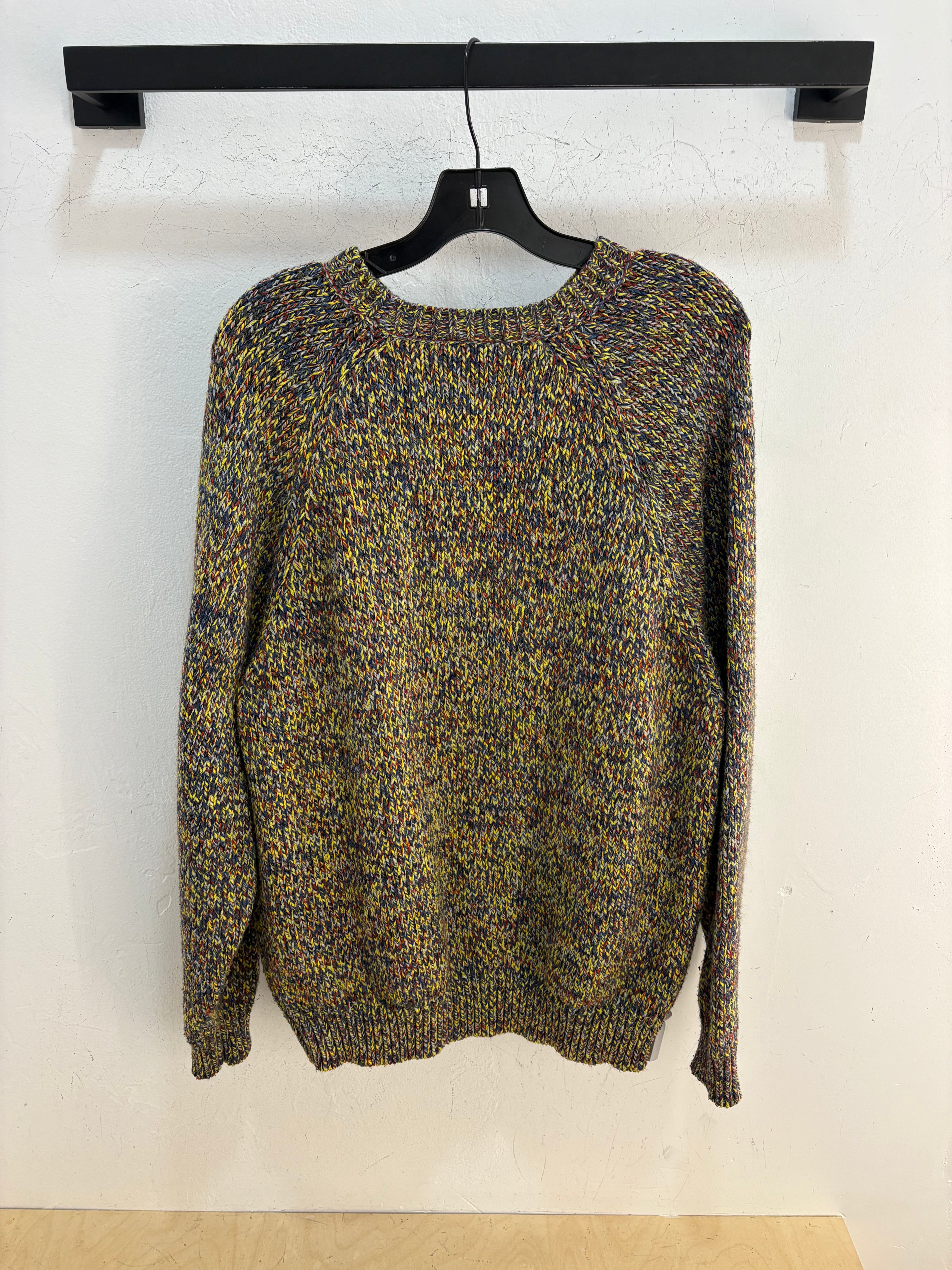Dime yellow/blue knit sweater - size L