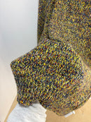 Dime yellow/blue knit sweater - size L