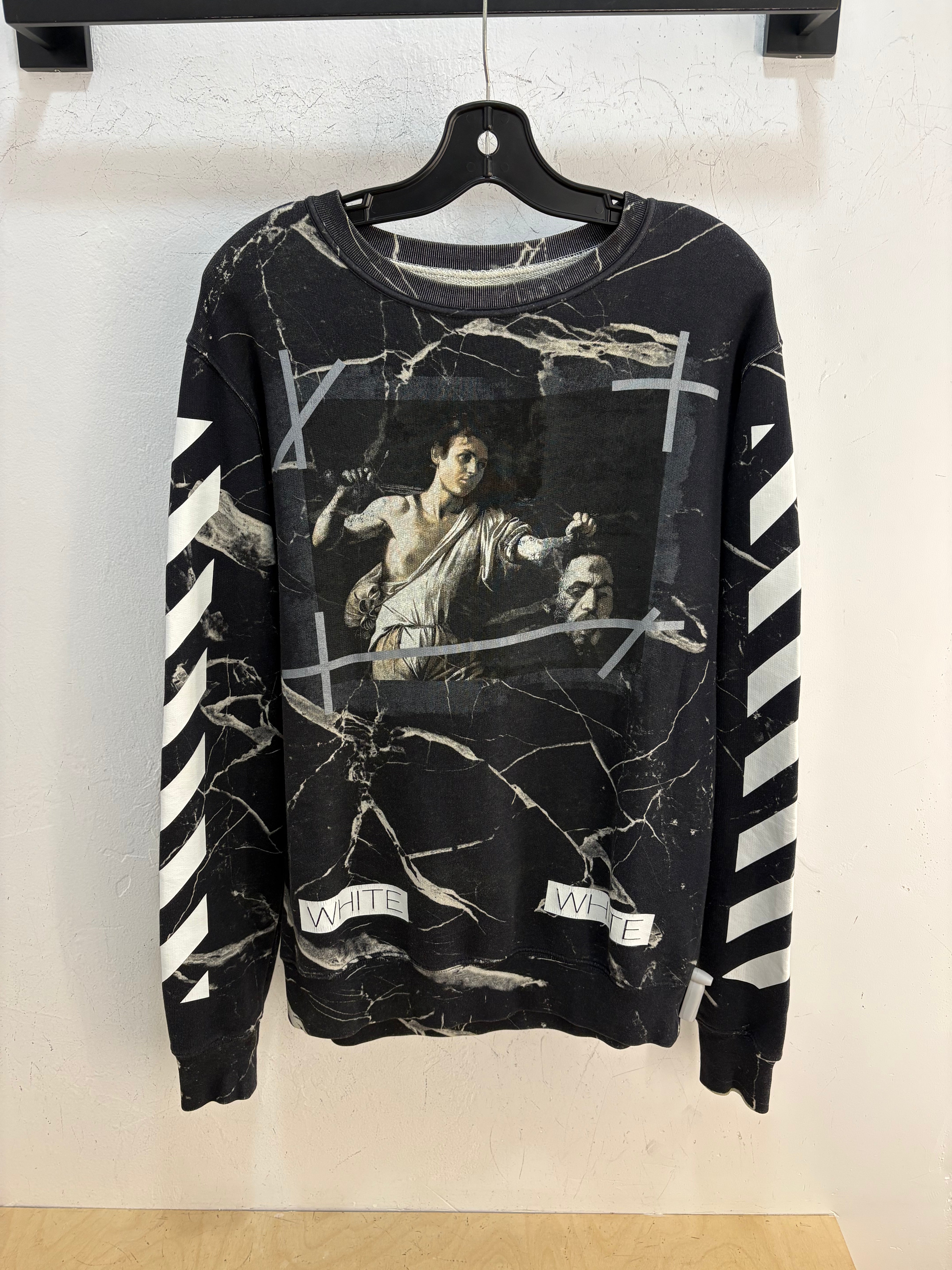 Off white Caravaggio marble crewneck - size L