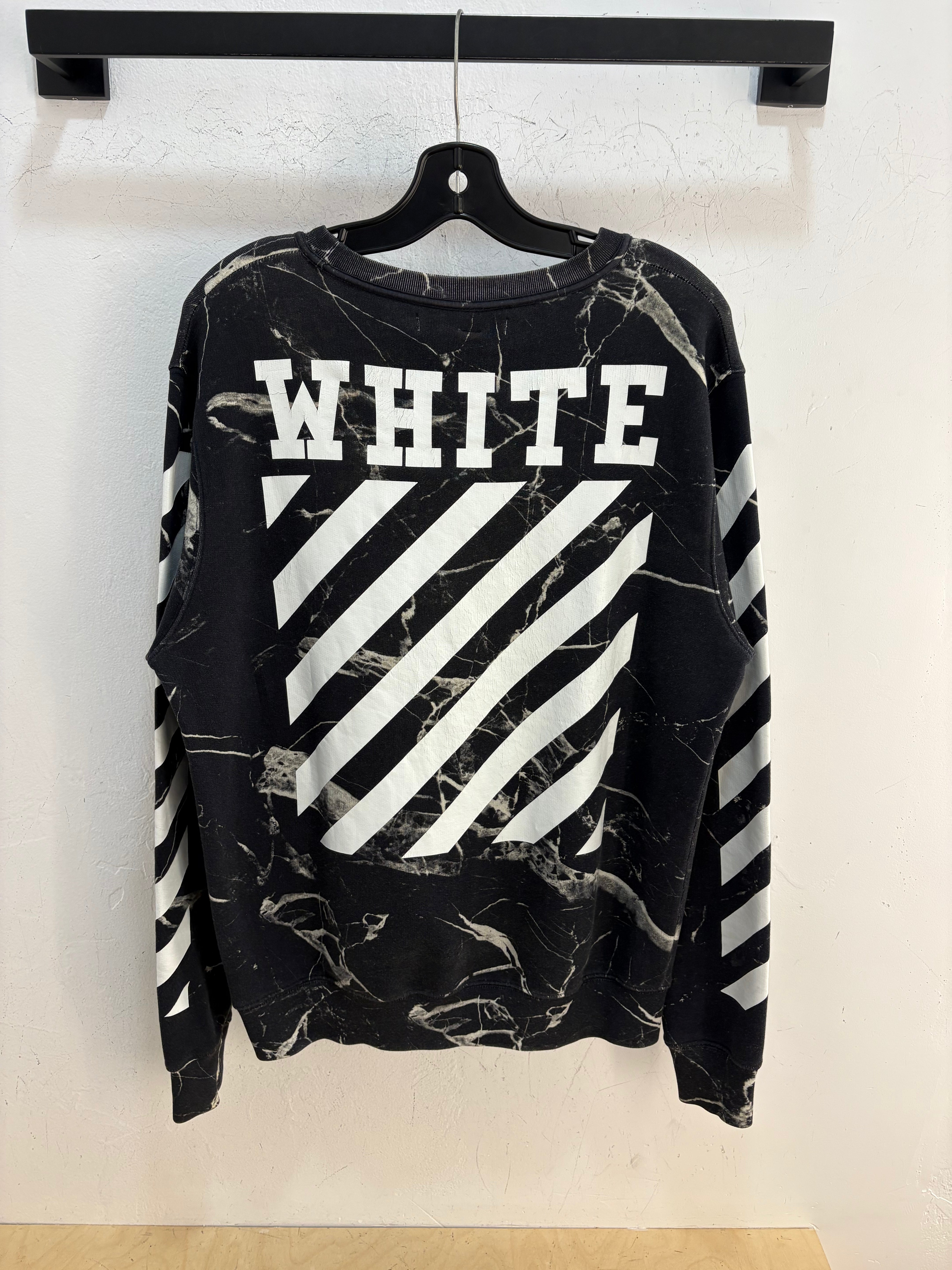 Off white Caravaggio marble crewneck - size L