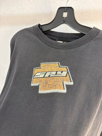 Y2k spy logo faded tee - size XL