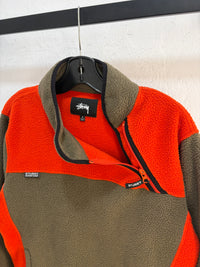 Stussy brown/orange fleece - size M