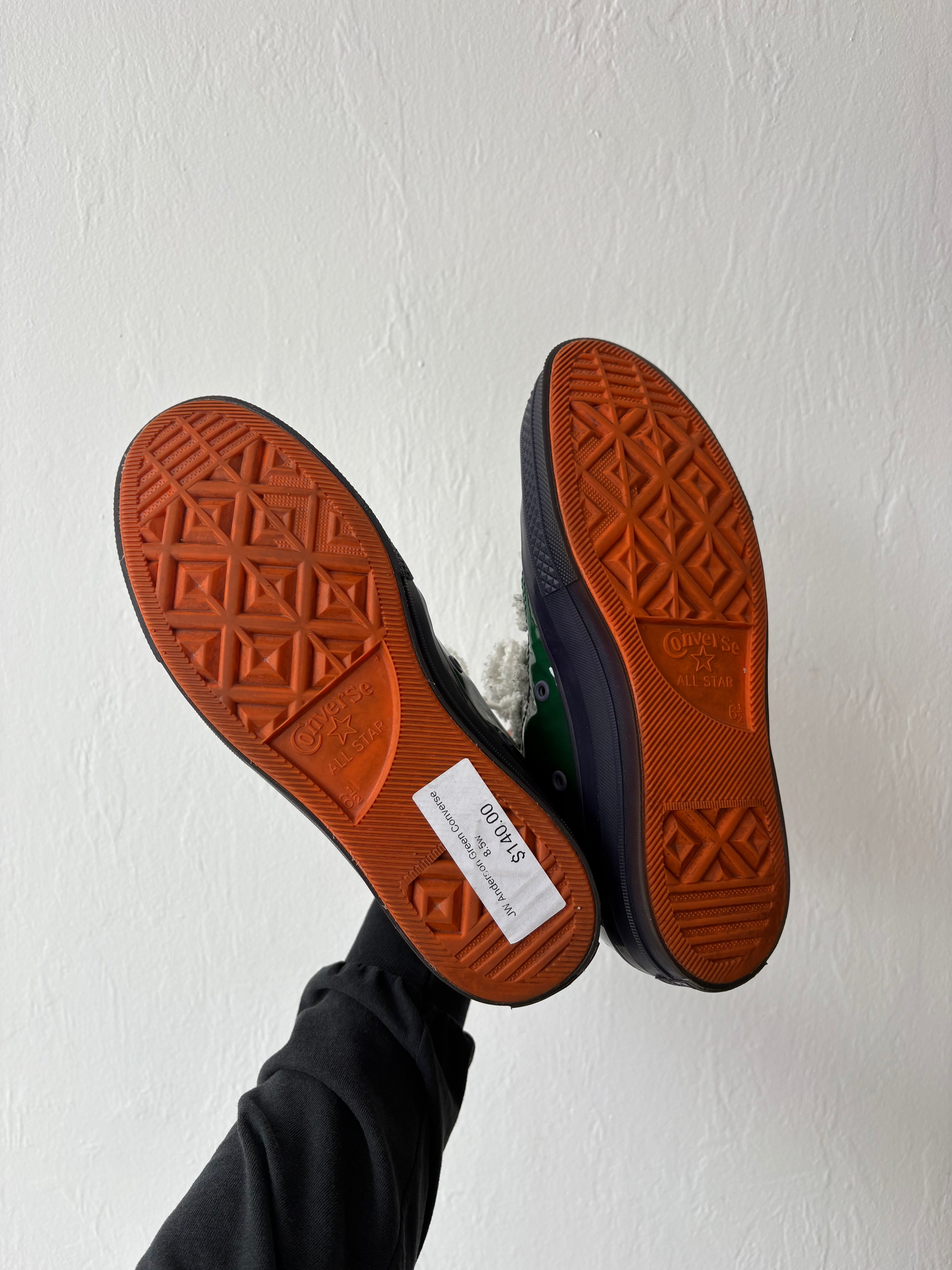 Jw Anderson green converse - size 8.5 womens
