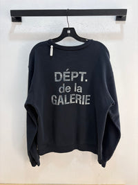 Gallery Dept. Black logo crewneck - size M