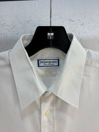 80s YSL white shirt button up - XL *stained