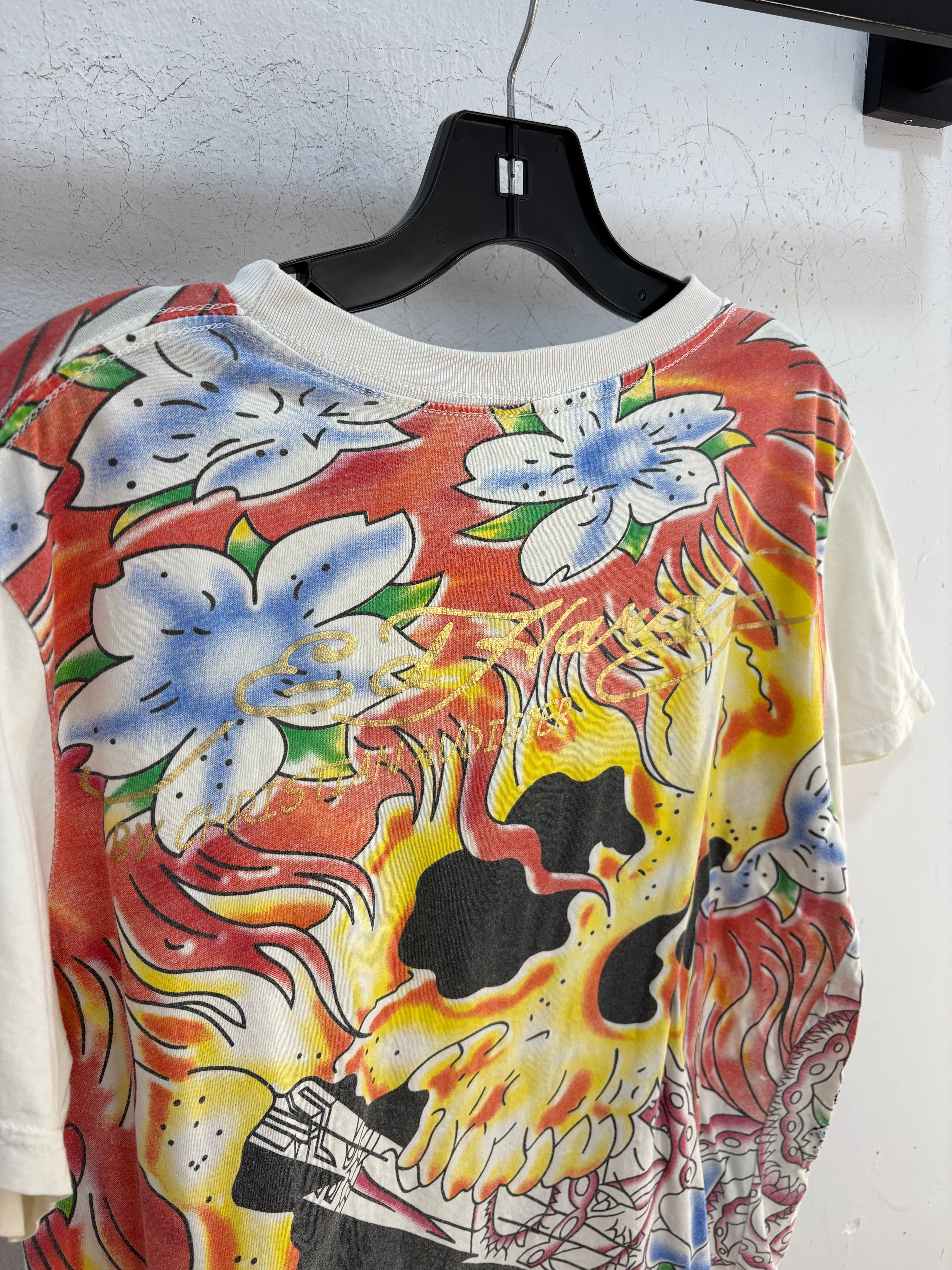 Ed Hardy AOP tee - size M