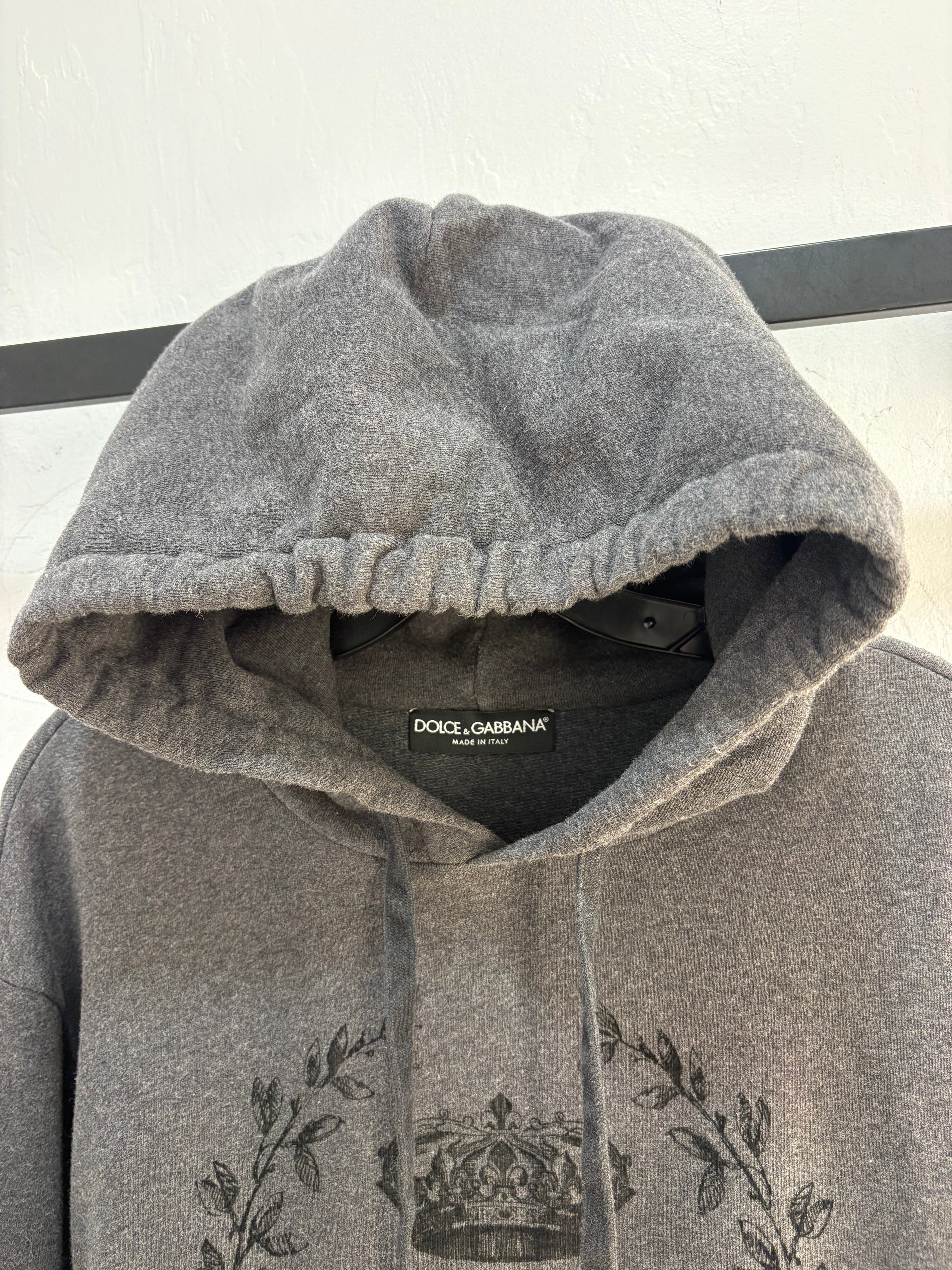 Dolce & Gabbana Bee Charcoal grey hoodie - size L