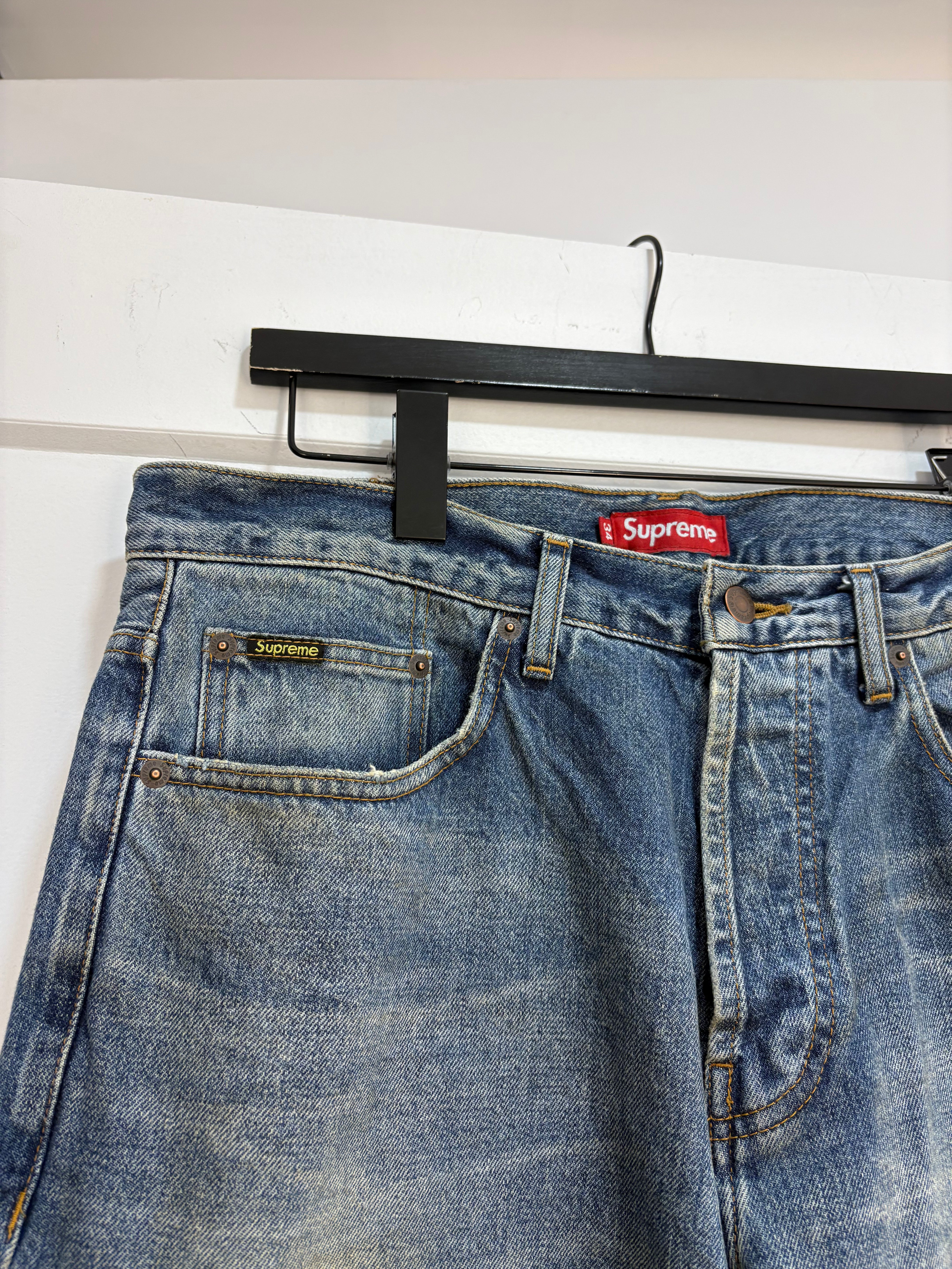 Supreme Japan Selvedge denim pants - size 34 *slightly stained