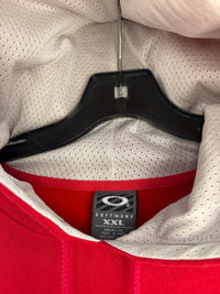 90s Oakley sofware mid logo red hoodie - size XXL