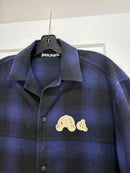 Palm Angels blue plaid flannel - size XXL