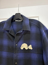Palm Angels blue plaid flannel - size XXL