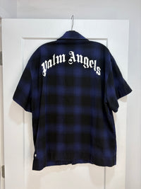 Palm Angels blue plaid flannel - size XXL