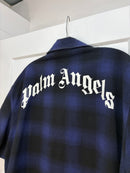 Palm Angels blue plaid flannel - size XXL