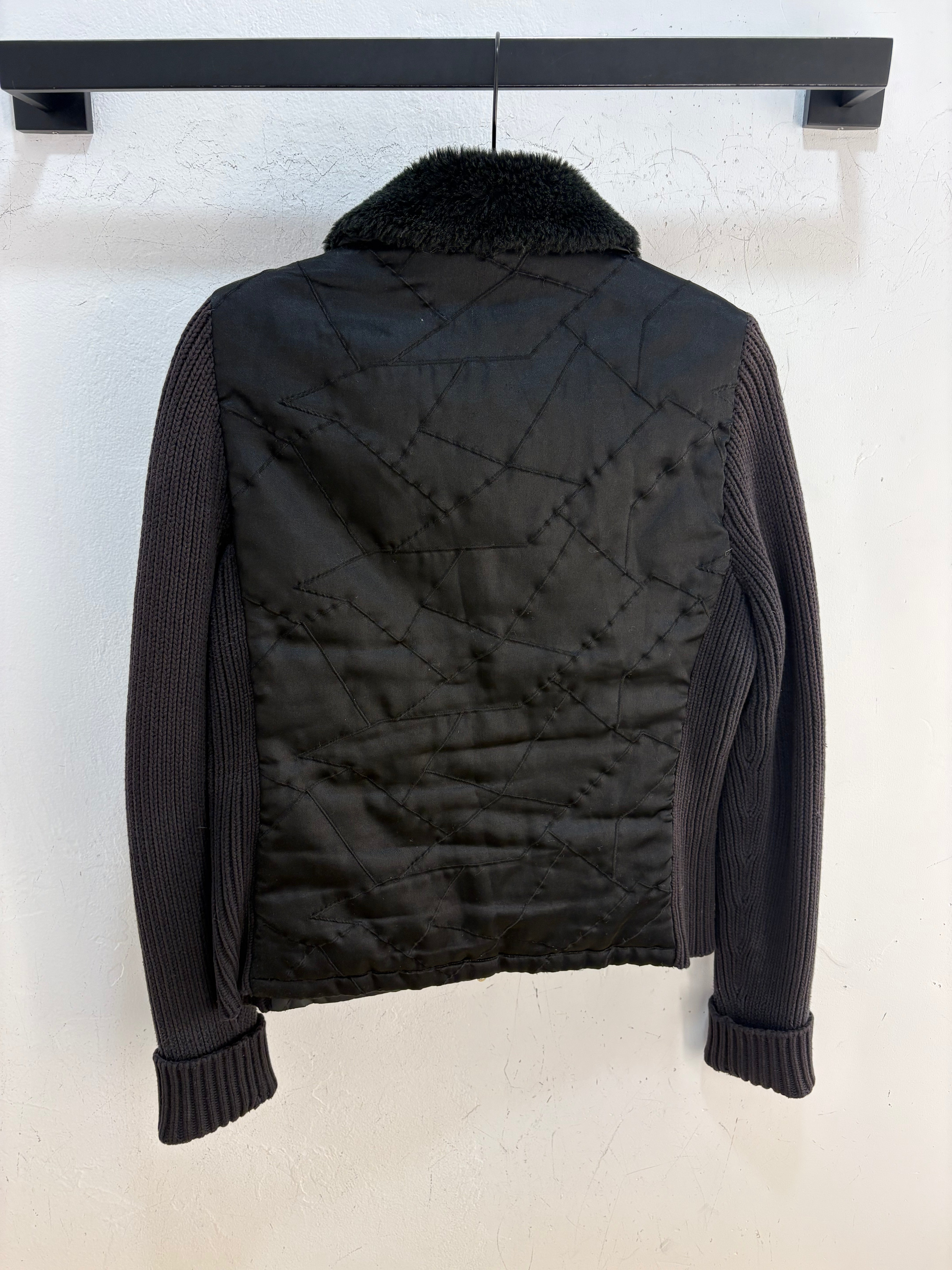 Point zero nylon/knit mix jacket - size M