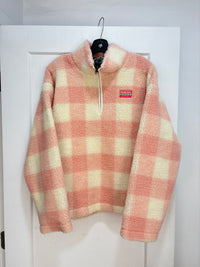 Dairy boy pink fleece 1/4 zip - size M/L