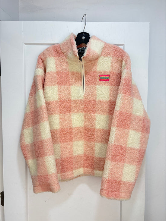Dairy boy pink fleece 1/4 zip - size M/L