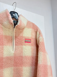 Dairy boy pink fleece 1/4 zip - size M/L