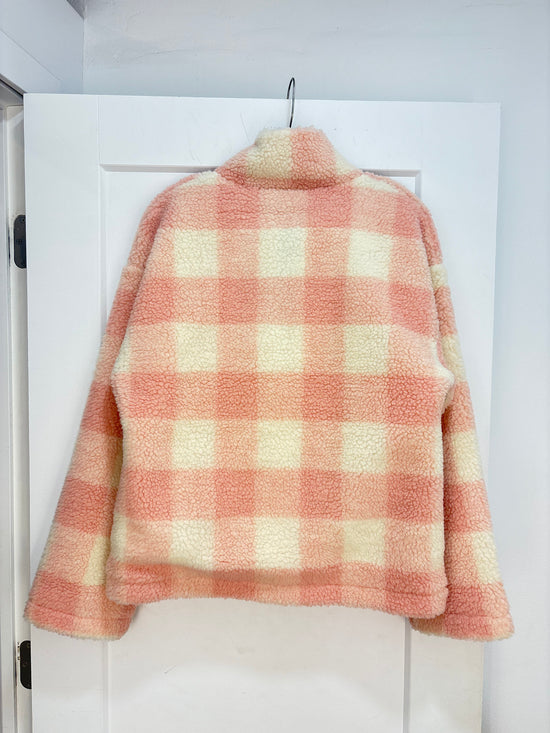 Dairy boy pink fleece 1/4 zip - size M/L