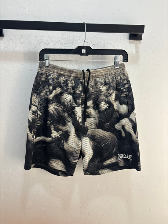 Grimey faces fight shorts - size M