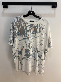 Dime white pingouins AOP tee - size XL