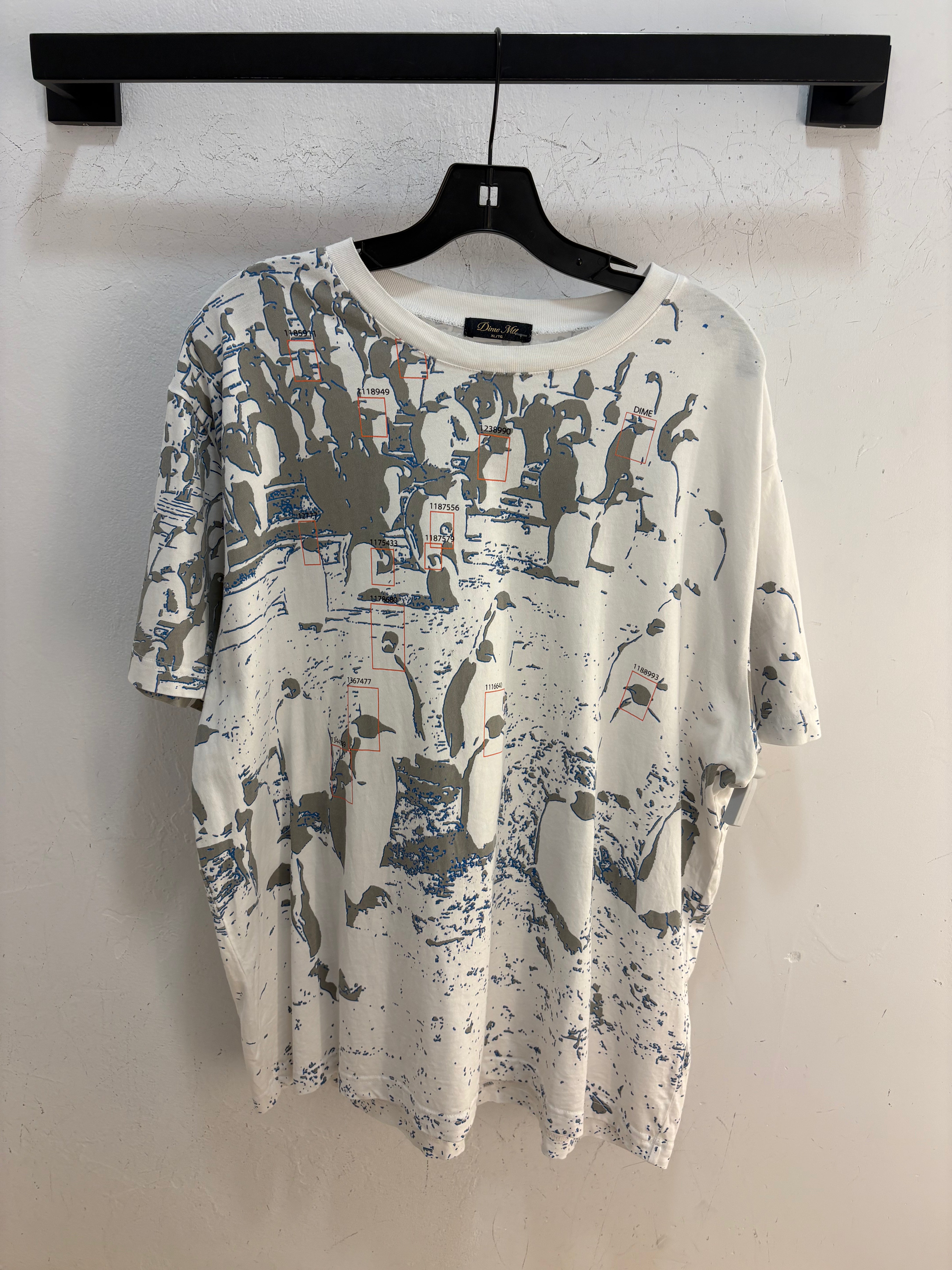 Dime white pingouins AOP tee - size XL