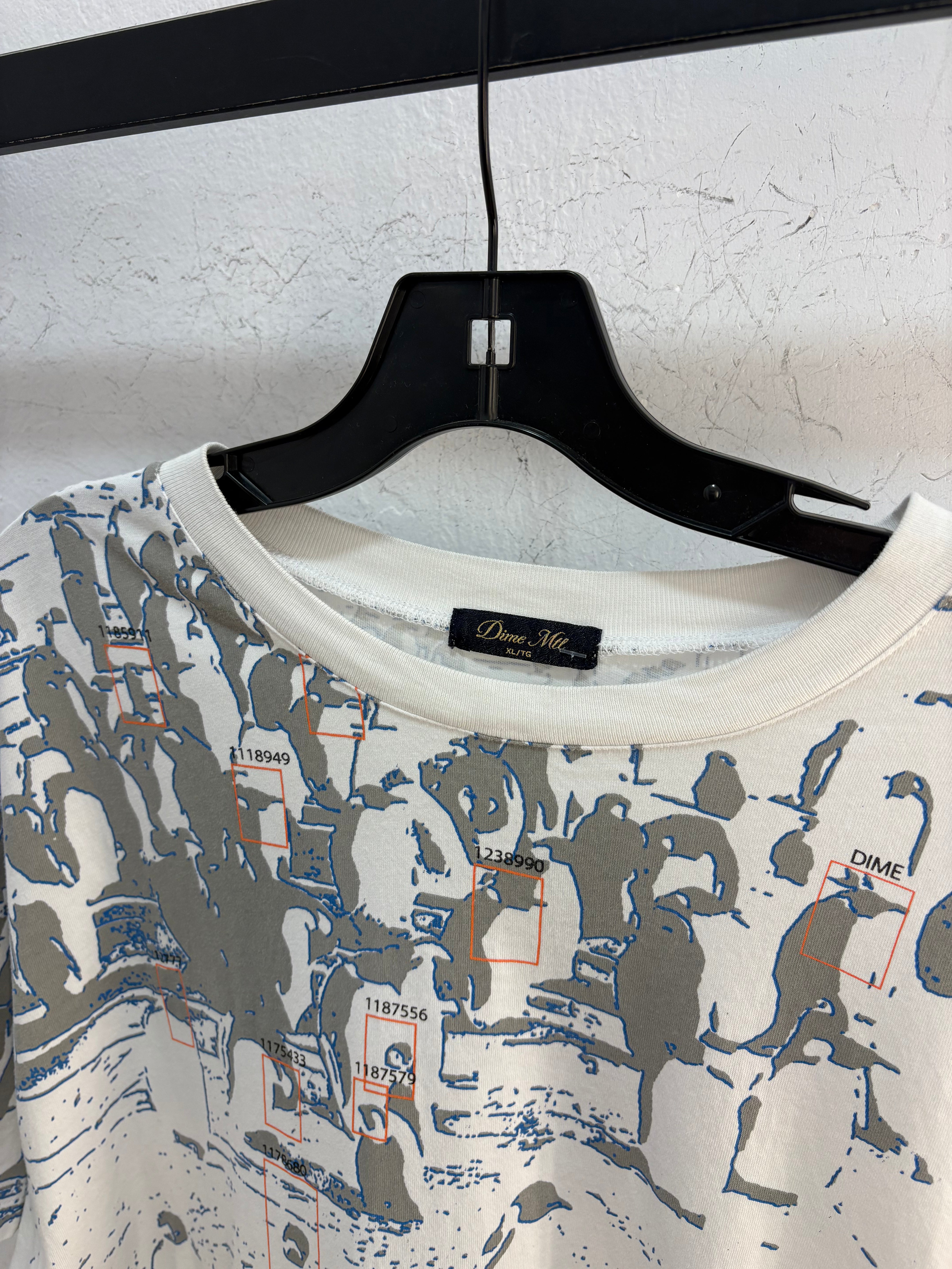 Dime white pingouins AOP tee - size XL