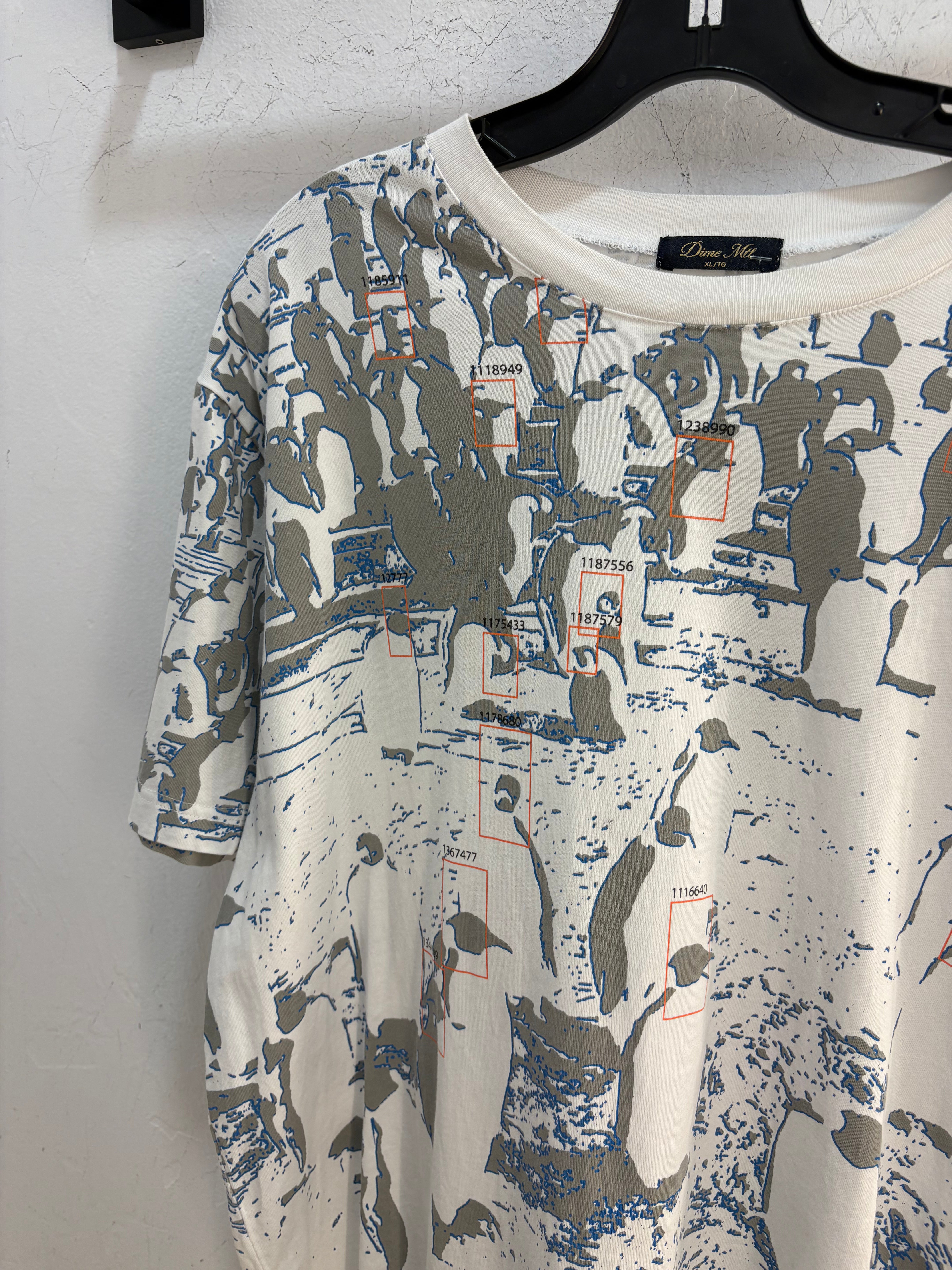 Dime white pingouins AOP tee - size XL