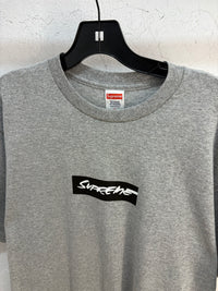 New Supreme futura grey box logo tee - size L